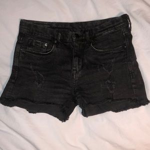H&M Distressed Black Shorts